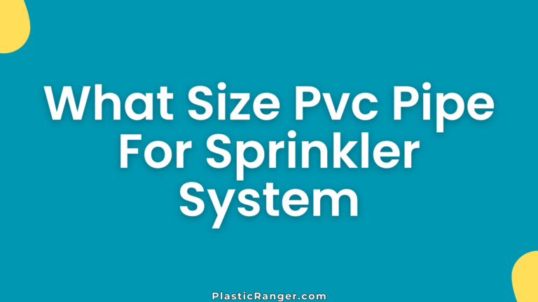 What Size Pvc Pipe For Sprinkler System