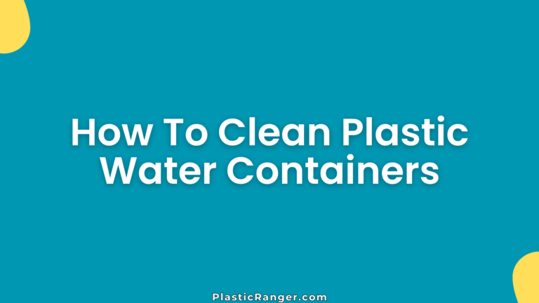How To Clean Plastic Water Containers