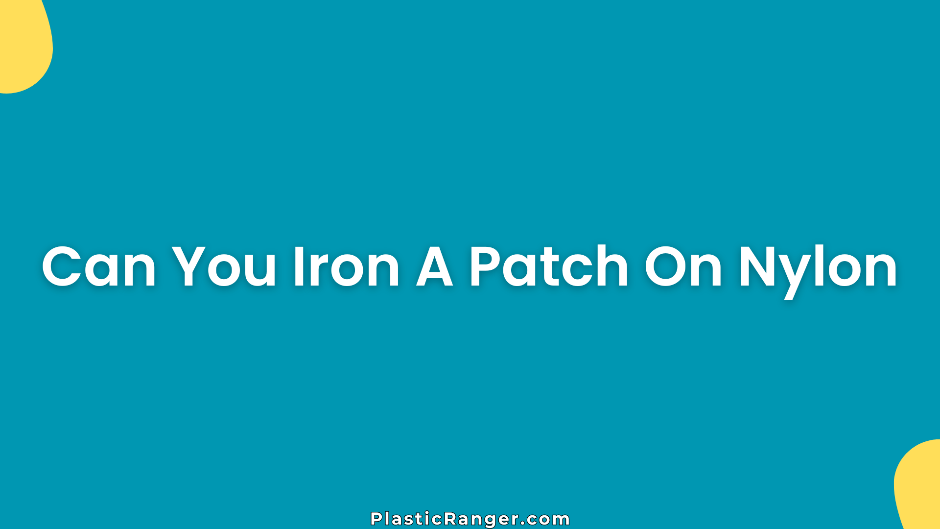 Can You Iron A Patch On Nylon