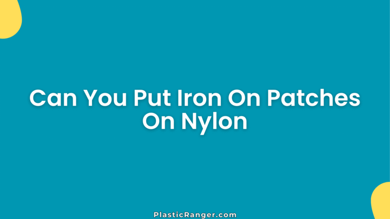 Can You Put Iron On Patches On Nylon