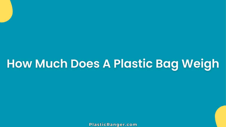How Much Does A Plastic Bag Weigh