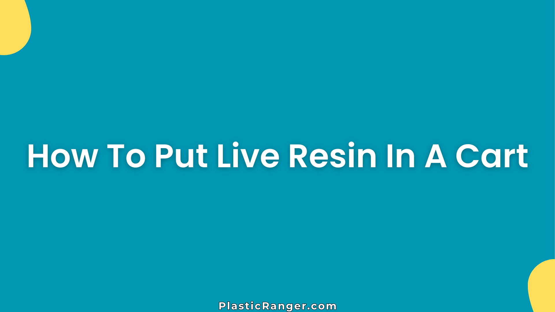 How To Put Live Resin In A Cart