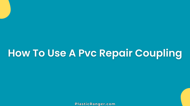 How To Use A Pvc Repair Coupling
